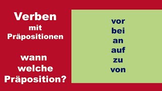 Verben mit Präpositionen  wann welche Präposition B2 [upl. by Torras]