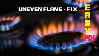 ✨ GAS STOVE BURNER  UNEVEN FLAME  QUICK FIX ✨ [upl. by Labotsirhc]