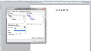 Word İçindekiler Tablosu Oluşturma [upl. by Odille]