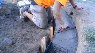 DIY Koi Pond Construction  Finishing amp Pouring Concrete  Part 6 [upl. by Jourdan]