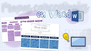 ¡MAPAS CONCEPTUALES EN WORD💻 [upl. by Eelloh]