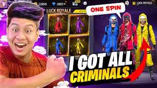 OMG I Got Super Rare Red Neon amp All Criminal Bundles in My 86 Level V Badge ID 😱 Garena Free Fire [upl. by Wallach]