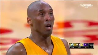 Kobe Bryant Amazing last 3 minutes in his FINAL GAME vs Jazz 041316 [upl. by Butch968]