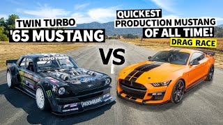 Fastest Production Mustang Ever 760hp Ford GT500 vs the 1400hp Hoonicorn [upl. by Elpmid]