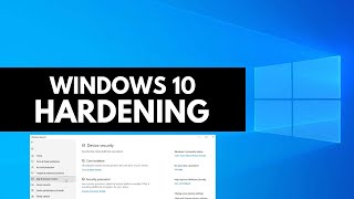 Windows 10 Hardening [upl. by Rhiamon306]