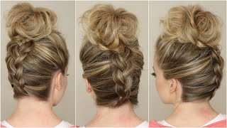 Upside Down Braid to Bun [upl. by Yelreveb]