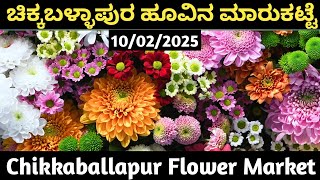 ಚಿಕ್ಕಬಳ್ಳಾಪುರ ಹೂವು ಮಾರುಕಟ್ಟೆtoday  chikkballapur flower market10022025ಚಿಕ್ಕಬಳ್ಳಾಪುರ [upl. by Eitsirc]