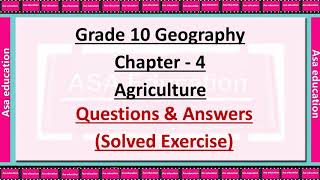 Ch 4 Agriculture Geography Grade 10 CBSE Solved Exercise with Hindi explanation [upl. by Mauricio]