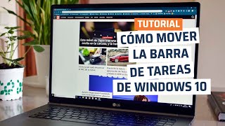 Cómo mover la barra de tareas de Windows 10 [upl. by Atinna]