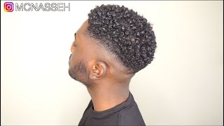 MENS NATURAL CURLY HAIR ROUTINE  KINKY TO CURLY [upl. by Sihonn64]