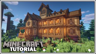 Minecraft Tutorial How to Build a Large Wooden House [upl. by Accemahs57]