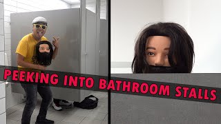 Peeking Into Bathroom Stalls Prank [upl. by Odraboel]