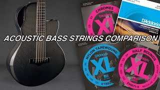 Acoustic Bass  Strings Comparison Emerald Guitars [upl. by Eillam]