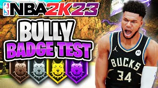 NBA 2K23 Bully Badge  Best Finishing Badges in 2K23 [upl. by Yeneffit198]