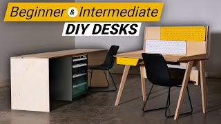 DIY Desks Anyone Can Build  Beginner To Intermediate Woodworking [upl. by Llerreg]