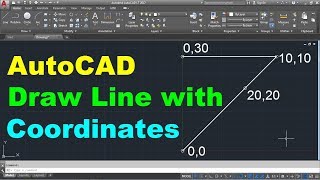 AutoCAD Draw Line with Coordinates [upl. by Arreis]