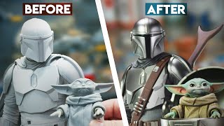 Painting The Mandalorian Premium Format™ Figure  Behind the Scenes [upl. by Niatirb100]