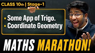 Class 10th Maths Maha Marathon  Some App of Trigonometry amp Coord Geometry 🔥  Shobhit Nirwan [upl. by Adnot]