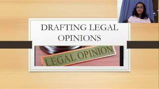 how to draft legal opinions [upl. by Raymond]