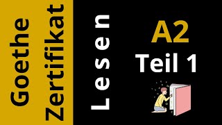 Goethe Zertifikat A2 Lesen Teil 1 German Reading Exam Part 1 [upl. by Annahsat]