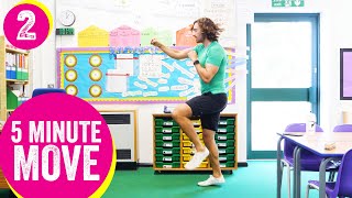 5 Minute Move  Kids Workout 2  The Body Coach TV [upl. by Ahsietal342]