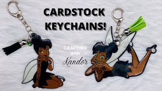 CARDSTOCK KEYCHAINS  CRICUT PROJECT FOR BEGINNERS [upl. by Wes184]