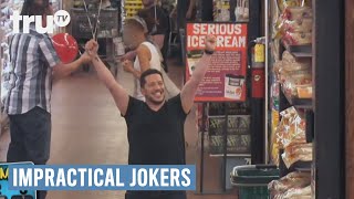 Impractical Jokers  Supermarket Balloon Assault [upl. by Honoria]