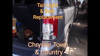 Chrysler Town and Country Tail Light amp Bulb Replacement [upl. by Steele]