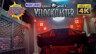 2021 Velocicoaster Roller Coaster at Night On Ride 4K POV Islands of Adventure Universal Orlando [upl. by Elatsyrk887]