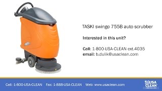 USACLEAN TASKI swingo 755 B [upl. by Ecnarrot]