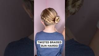 TWISTED BRAIDED BUN  Audrey and Victoria hairstyle hairtutorial [upl. by Isoj]