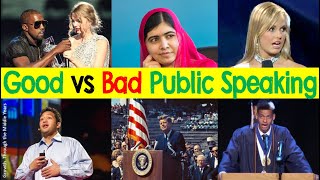 Good vs Bad Public Speaking Examples amp Annotations [upl. by Lennad]