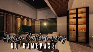 Bloxburg Modern Contemporary No Gamepass Speedbuild [upl. by Uile]