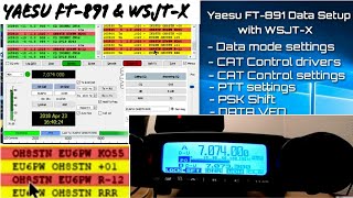 Yaesu FT891 FT8 WSJTX Data amp CAT configuration [upl. by Adriel]