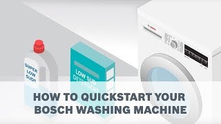 How to quickstart your Bosch Washing Machine [upl. by Igenia]