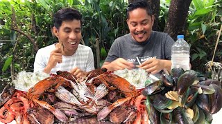 SEAFOOD MUKBANG Filipino Food Pinoy Mukbang [upl. by Akeemahs]