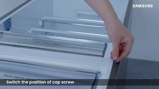 How to reverse a Samsung Refrigerator Door  Samsung UK [upl. by Barnett266]