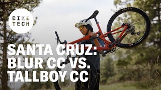 Santa Cruz Blur CC vs Santa Cruz Tallboy CC Mountain Bikes [upl. by Lydnek]