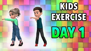 Kids Daily Exercise  Day 1 [upl. by Oibirot]