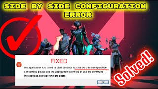 The Application has failed to start because its side by side configuration is incorrect EASY FIX [upl. by Rehpotsihrc]