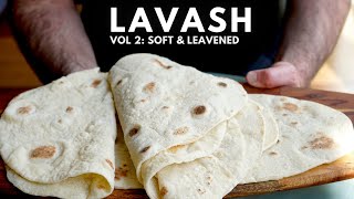 My Favorite Flatbread for Kebabs  Soft and Leavened Lavash [upl. by Gemperle]