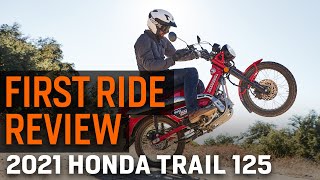 2021 Honda Trail 125 First Ride Review [upl. by Schiffman372]