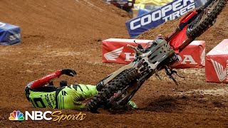 Wildest moments from 2021 Supercross season  Motorsports on NBC [upl. by Harewood]