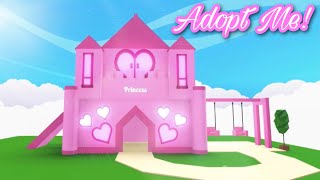 Custom Princess castle playground in Adopt Me SPEED BUILD [upl. by Aicercal]