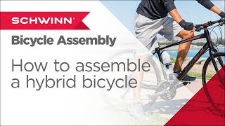 How to Assemble a Schwinn Adult Hybrid Bicycle Gears Brakes [upl. by Anneis]