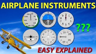 AIRPLANE instruments  The basic 6  EASY explained [upl. by Loren]