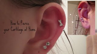 How I Pierced my Cartilage at Home Safely  Alyssa Nicole [upl. by Richer]