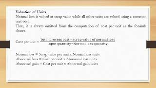 Process Costing Normal Loss Abnormal Loss and Abnormal Gain [upl. by Gaidano668]