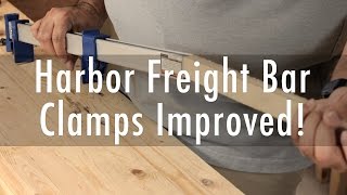 Harbor Freight Bar Clamps Improved  Jigs 4 [upl. by Assiron]