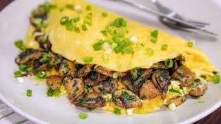 How to make a PERFECT Mushroom Omelette [upl. by Ayital684]